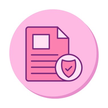 Onaylanmış Belge simgesi, vektör illüstrasyonu basit tasarım