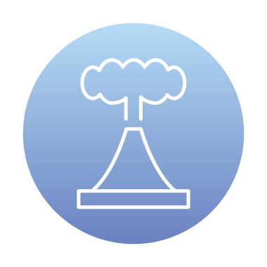 Volkan vektör illüstrasyonu, çizgi film simgesi ögesi.                         