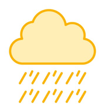 yağmur simgesi, vektör illüstrasyonu  