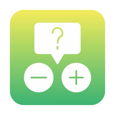 soru işareti ve cevap seçimi düz simge, vektör, illüstrasyon, bilgi, işaret ve imza