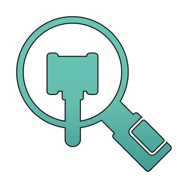 Büyütücü cam çizgi simgesi, arama konsepti