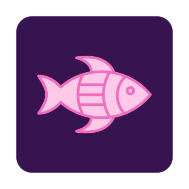 balık yassı simgesi, vektör illüstrasyonu