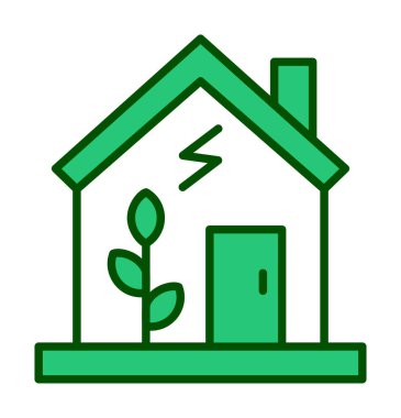 vector illustration of Green house icon 