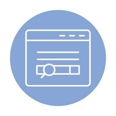 Düz simge, vektör illüstrasyonu taranıyor