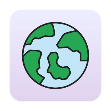 earth icon, vector illustration simple design
