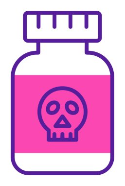 Zehir. Web simgesi basit illüstrasyon 