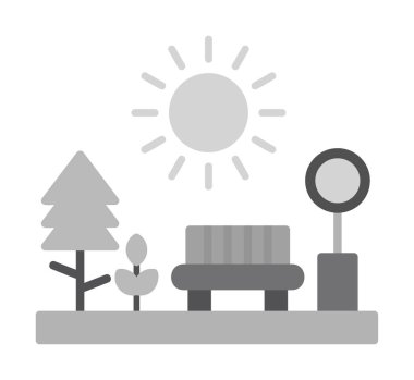 Yedek vektör renk simgesine sahip park 