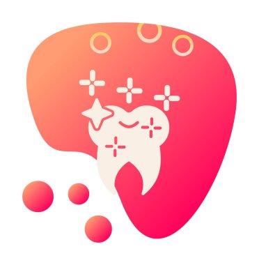 Basit Parlak Diş simgesi, vektör illüstrasyonu