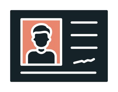 Tanımlama kartı vektör illüstrasyonu