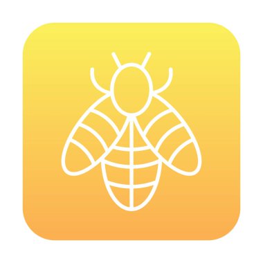 Şirin Arı simgesi, vektör çizim        