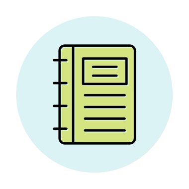 Not defteri web simge vektör çizim