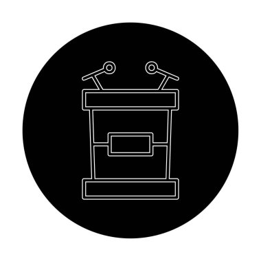 Modern Tribune simgesinin vektör çizimi                     