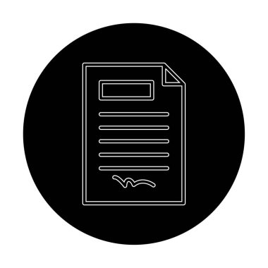 contract icon, vector illustration simple design