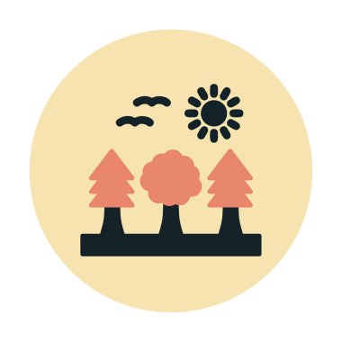 forest icon, vector illustration simple design