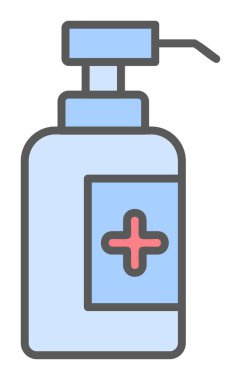 Dezenfektan şişesi ikonu. vektör illüstrasyonu 