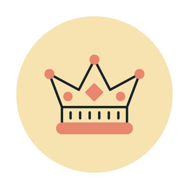 Taç. Web simgesi basit illüstrasyon tasarımı