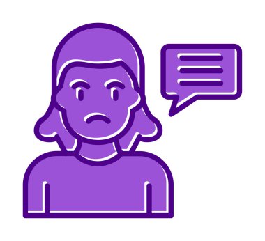 Sohbet ileti simgesi, vektör illüstrasyonu 