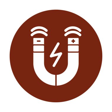 Manyetik alan simgesi, vektör illüstrasyonu