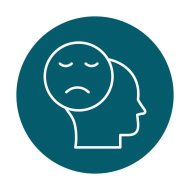 düz Üzüntü simgesi vektör çizimi tasarımı