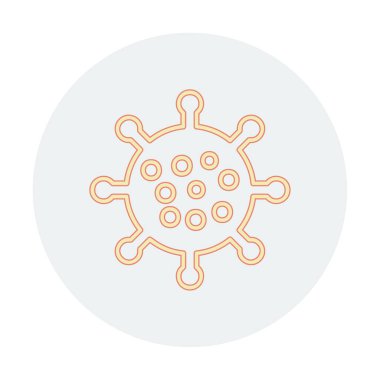 Corona virüs simgesi, covid-19 salgın hastalık sembolü, çizgi biçimi vektör simgesi