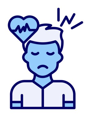 Taşikardi. Web simgesi basit illüstrasyon 