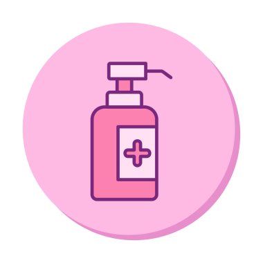 Dezenfektan şişesi ikonu. vektör illüstrasyonu 