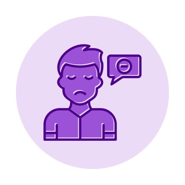 Negatif Düşünce konsepti ikon vektör çizimi