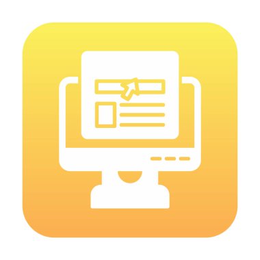 çevrimiçi haber simgesi vektör illüstrasyonu               