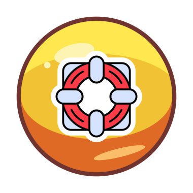 Bir cankurtaran simgesinin vektör illüstrasyonu