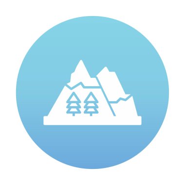 basit vektör izole dağ simgesi 