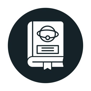 Vektör illüstrasyonu, Astronomi Kitabı simgesi  