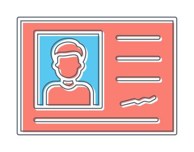 Tanımlama kartı vektör illüstrasyonu