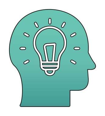 fikir konsepti simgesi, vektör illüstrasyon tasarımı                            