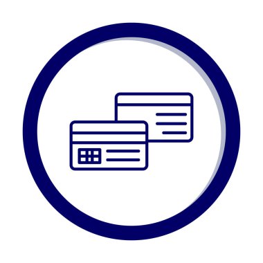 Basit düz kredi kartı resimleme  