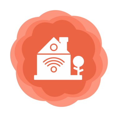 akıllı ev renkli vektör simgesi