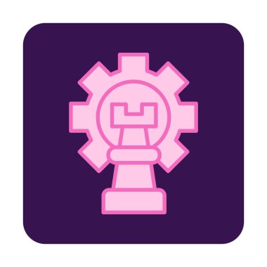 Basit Strateji simgesi, vektör illüstrasyonu