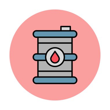 Petrol varil web simgesi, vektör çizim