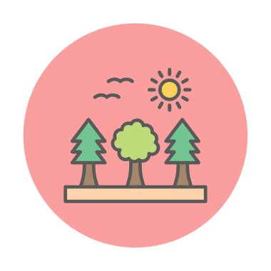 forest icon, vector illustration simple design