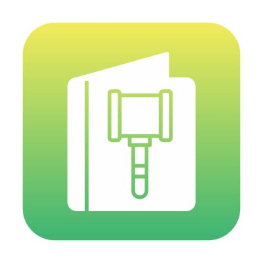 Çekiç ve Katalog ikonu vektör çizimi