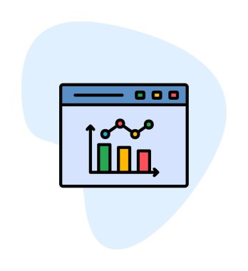 çubuk çizelgesi vektör illüstrasyonu