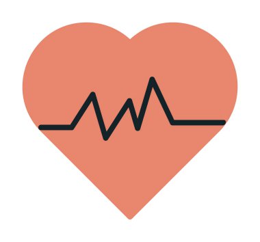 kalp atışı ikonu, vektör illüstrasyonu 