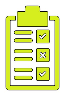 Kontrol listesi olan pano simgesi, vektör illüstrasyon tasarımı  