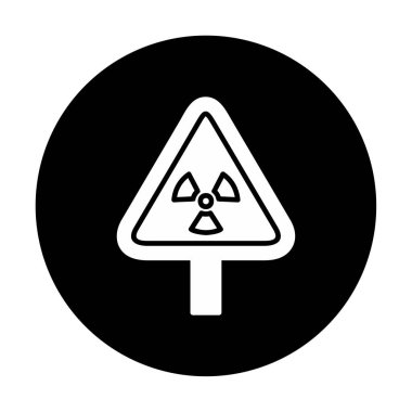 Radyasyon işareti. Web simgesi basit tasarım