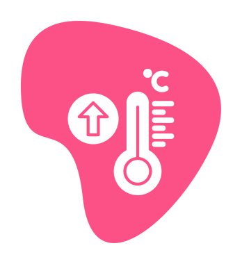 Yüksek sıcaklıklı düz renk simgesi