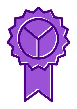 Rozet. Web simgesi basit illüstrasyon              