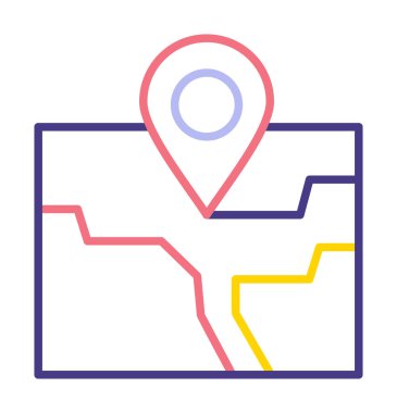 pin konumu konum ikon vektör illüstrasyon tasarımı