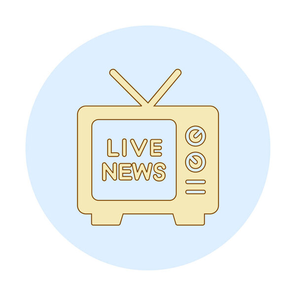 simple Live News icon, vector illustration