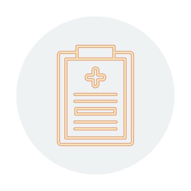 Tıbbi Kayıtlar ikonu. Basit resimleme                                 