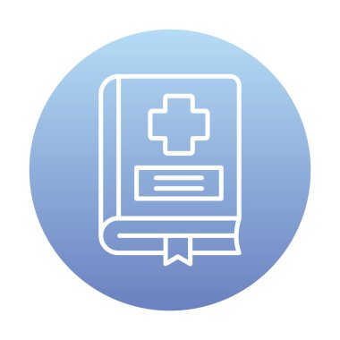 tıbbi kitap simgesi vektör illüstrasyonu 