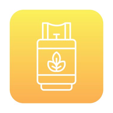 Elektrik üretimi biyogaz ikonu vektör illüstrasyon tasarımı